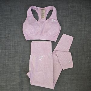 Gymshark VITAL Seamless Pink Marl Set